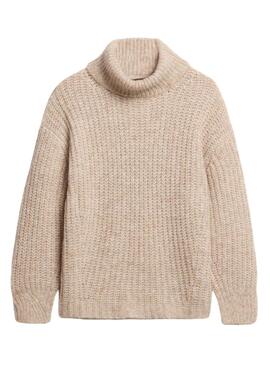 Pullover Superdry Slouch Beige für Frauen