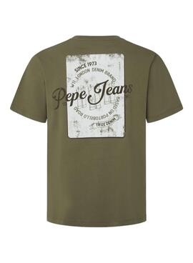 T-Shirt Pepe Jeans Silvio Grün für Männer