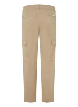 Hose Pepe Jeans Twill Cargo Beige für Männer