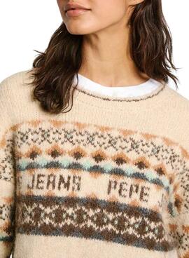 Pullover Pepe Jeans Hitty Beige für Frauen