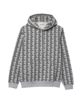 Monogramm Sweatshirt Lacoste grau für männer