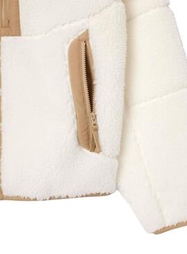 Jacke Lacoste Schafswolle beige für Männer