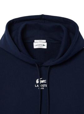 Sweatshirt Lacoste Paris Hood Marine für Frauen und Männer