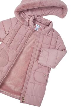 Lange Steppjacke Mayoral rosa für Mädchen