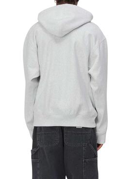 Kapuzenpullover Carhartt Hooded American Script grau für männer