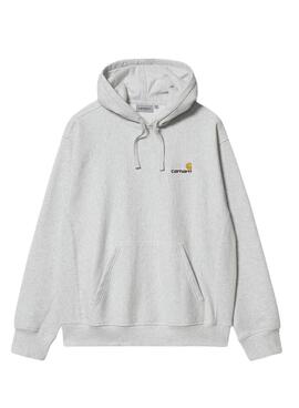 Kapuzenpullover Carhartt Hooded American Script grau für männer