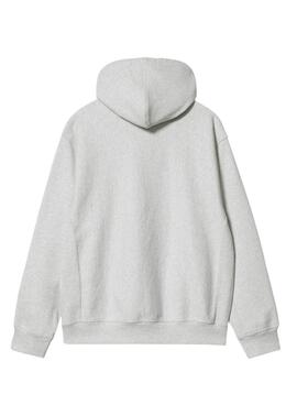 Kapuzenpullover Carhartt Hooded American Script grau für männer