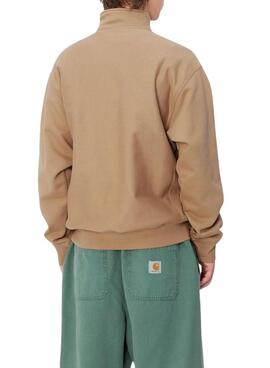 Sweatshirt Carhartt Half Zip Camel für Männer