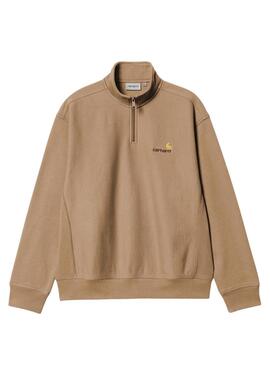 Sweatshirt Carhartt Half Zip Camel für Männer