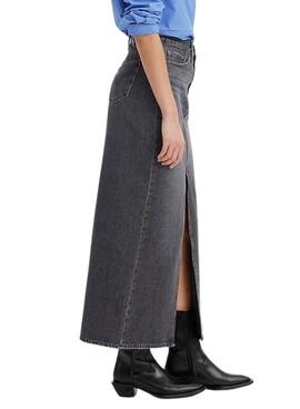 Rock Levis Midi Denim Grau für Frauen