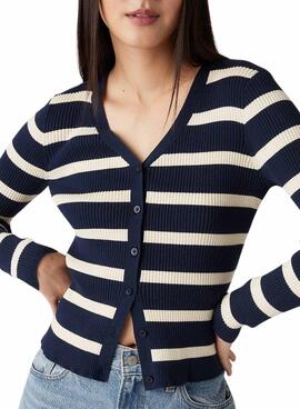 Cardigan Levis Tulip Marine Streifen für Frauen