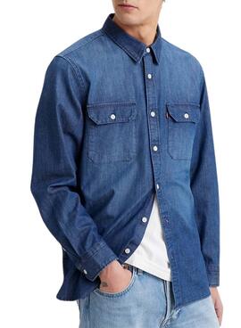 Hemden Levis Jackson Worker Denim für Männer