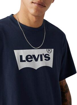 T-Shirt Levis Housemark Marineblau für Männer