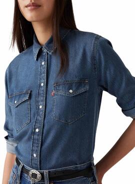 Hemd Levis Iconic Western Denim für Frauen