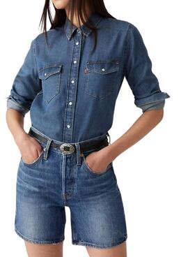 Hemd Levis Iconic Western Denim für Frauen