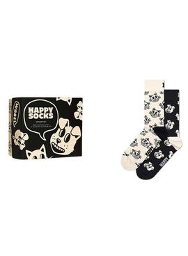 Socken Happy Socks Pets Schwarz und Weiß für Frauen und Männer