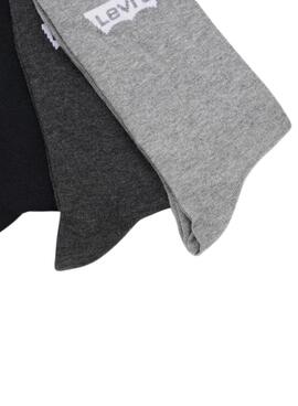 Pack mit 3 Socken Levis Regular Batwing Logo Grau für Männer