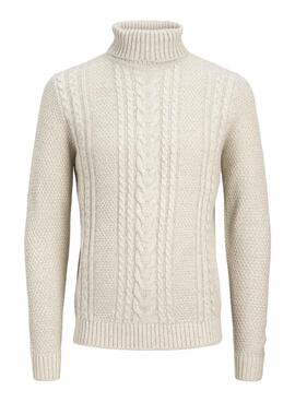 Pullover Jack and Jones Graig Rollkragen Beige für Männer