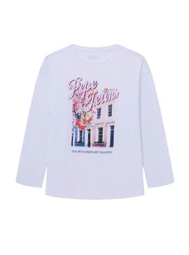 T-Shirt Pepe Jeans Titi Weiß für Mädchen