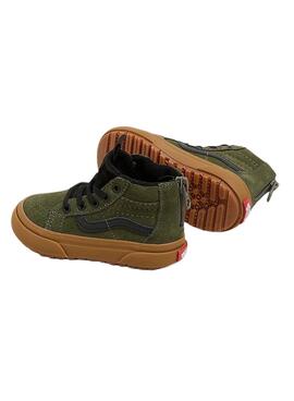 Schuhe Vans SK8-Hi Zip Grün für Kinder