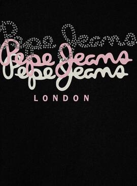 T-Shirt Pepe Jeans Tianne Schwarz für Mädchen