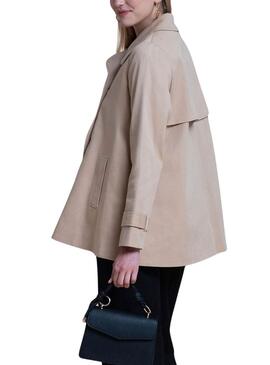 Trench Naf Naf 3/4 Beige für frauen