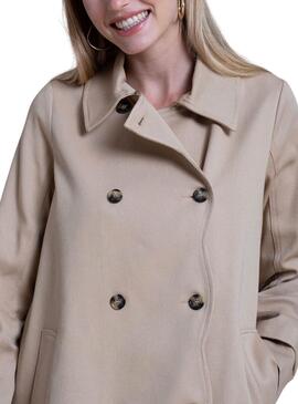 Trench Naf Naf 3/4 Beige für frauen