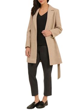 Mantel Naf Naf mit Gürtel Beige für Frauen