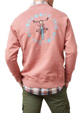 Sweatshirt Altonadock Motorrad Rosa für Männer