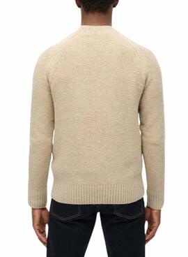 Superdry Dickes Raglan Sweatshirt Beige für Männer