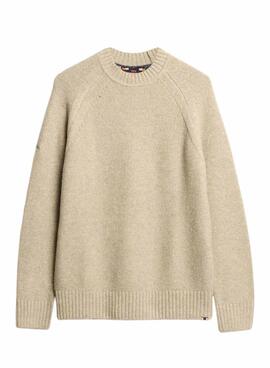 Superdry Dickes Raglan Sweatshirt Beige für Männer