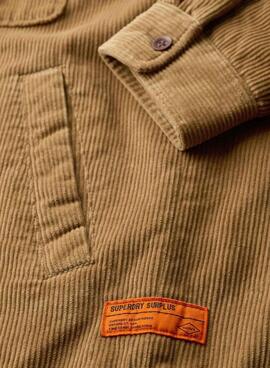 Superdry Surplus Gepolstertes Cord-Overshirt Camel für Männer