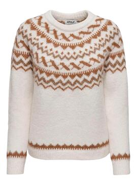 Pullover Only Isle Beige für Frauen