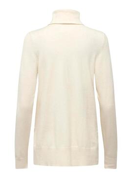 Pullover Only Ibi Long Rollkragen Beige für Frauen