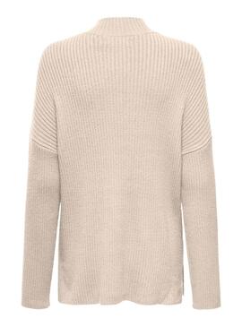 Pullover Only Katia Rollkragen Beige für Frauen