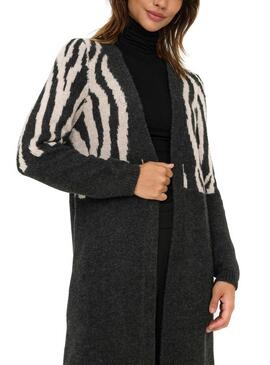 Strickjacke Only Jade Zebra Schwarz für Frauen