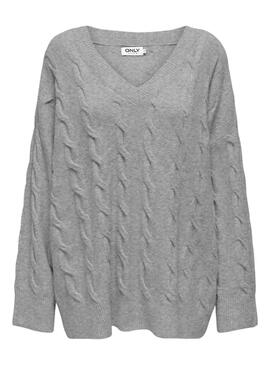 Pullover Only Jeanett Grau für Frauen