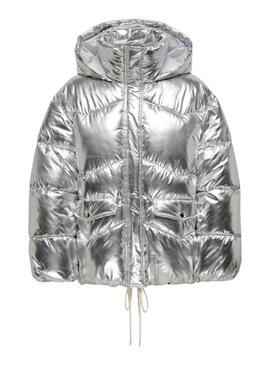 Jacke Only Gepolstert Pearl Silber für Frauen