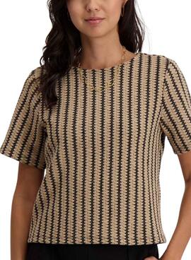 Top Vila Vihella Jaquard beige für Frauen