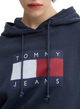 Tommy Jeans Reg Flag Hoodie Marineblau für Herren