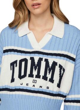 Tommy Jeans Rugby Trikot in Blau für Damen