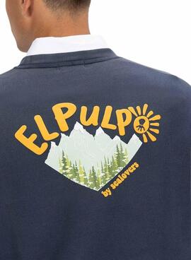 Sweatshirt El Pulpo Naturmuster Marine für Männer