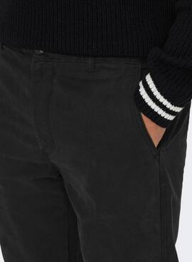 Chino Hose Only and Sons Schwarz für Männer