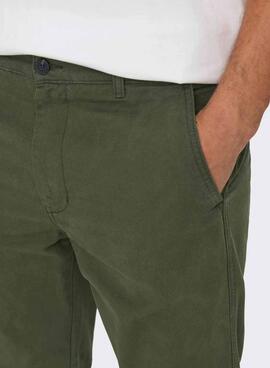 Chino Hose Only and Sons Grün für Männer