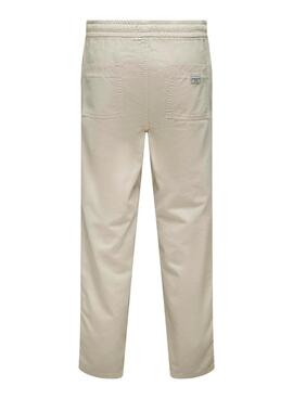 Hose Only and Sons Sinus Loose Beige für Männer