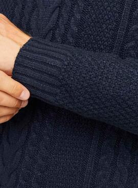 Pullover Jack and Jones Craig Zopfmuster Navy für Männer