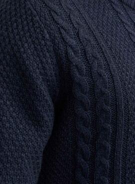 Pullover Jack and Jones Craig Zopfmuster Navy für Männer