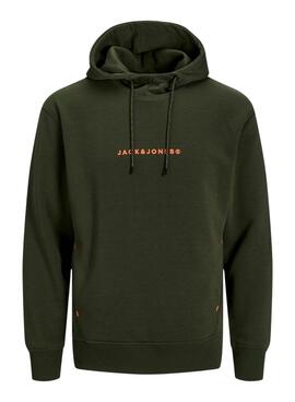 Sweatshirt Jack and Jones Tree Hoodie Grün für Männer