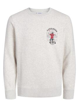 Sweatshirt Jack and Jones Skull Beige für Männer