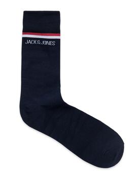 Box mit 3 Socken Jack and Jones Jacarbo Organic Blau für Männer